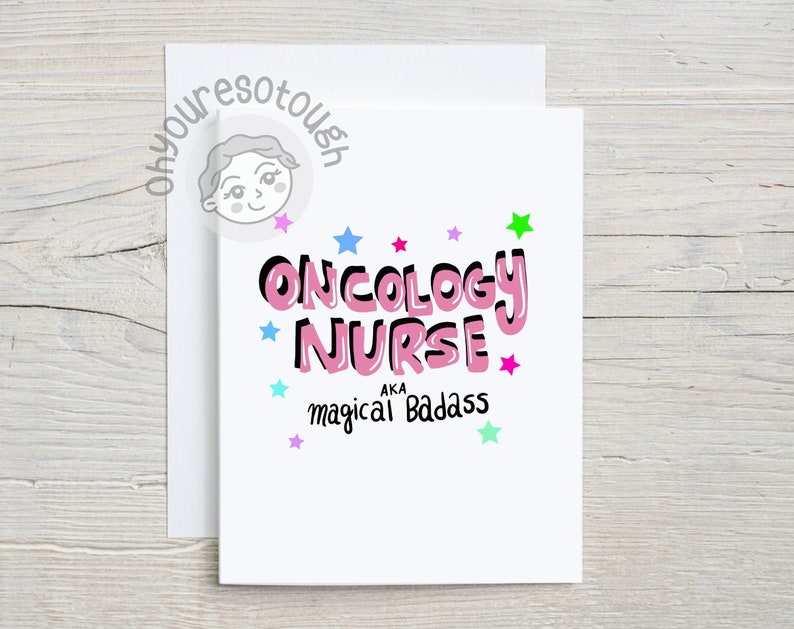 Oncology Nurse Thank You Card Funny Nurse Thank You Gift Etsy