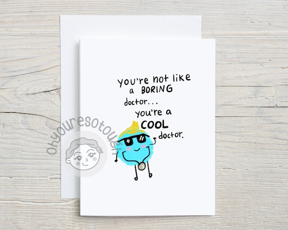 Funny Doctor Thank You Card Cool Doctor Doctor Thank You - Etsy Funny Doctor Thank You Card Cool Doctor Doctor Thank You - Etsy