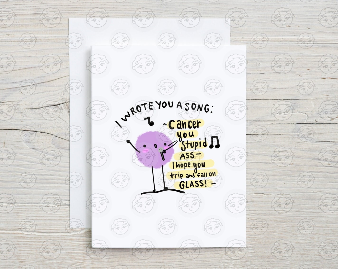 Cancer Greeting Card Funny - Cancer Song - Cancer Encouragement - Cancer Fighter - Chemo Gift - Cancer Card - Cancer Patient Gifts