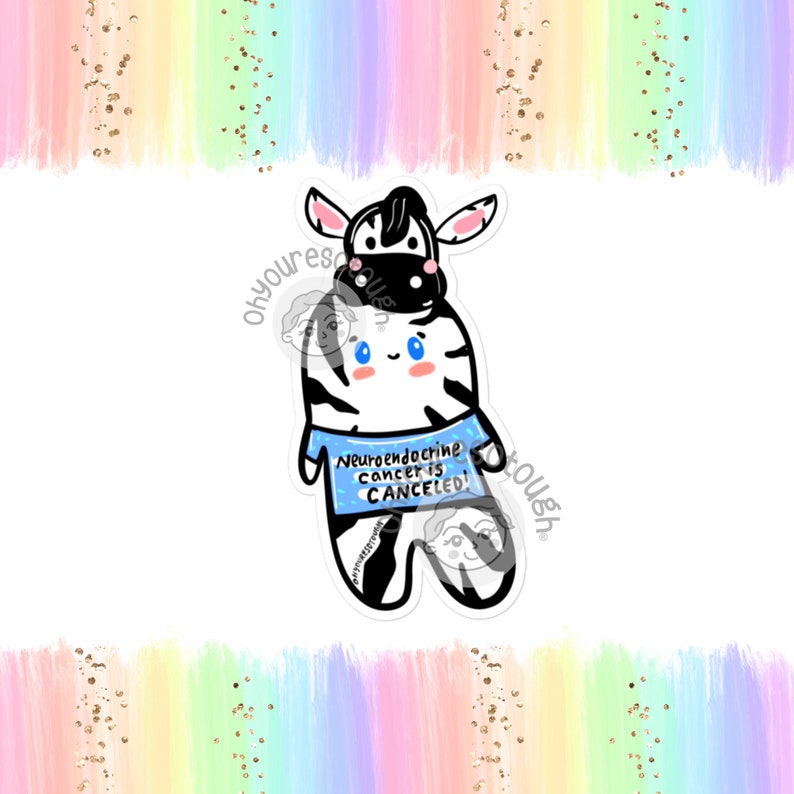 Endocrine Sticker Neuroendocrine Cancer Sticker - Neuroendocrine Tumor Sticker - Zebra ...