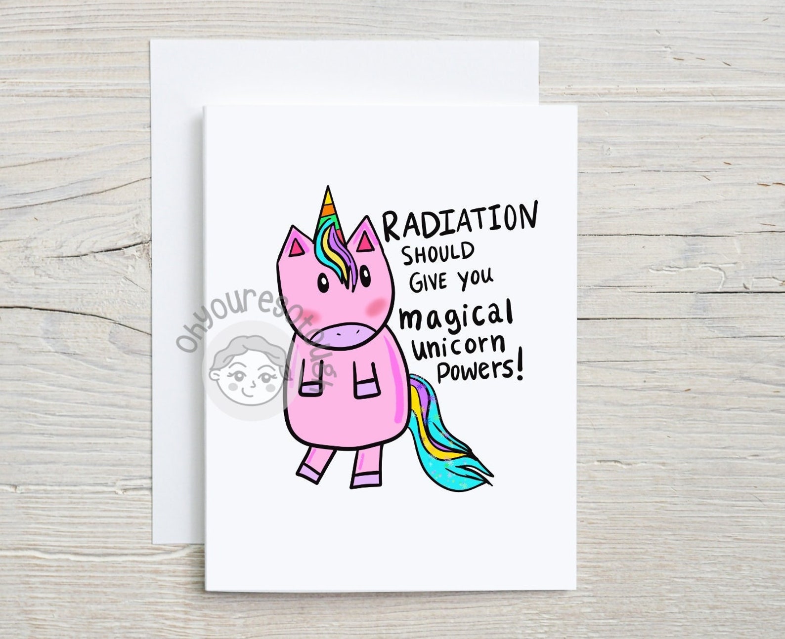 Brain Radiotherapy Card End of Radiation Treatment Card - Radiation Card - Cancer Card ...