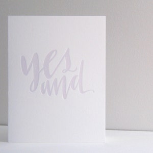 Yes And Letterpress Card Howl Paper Studio image 1