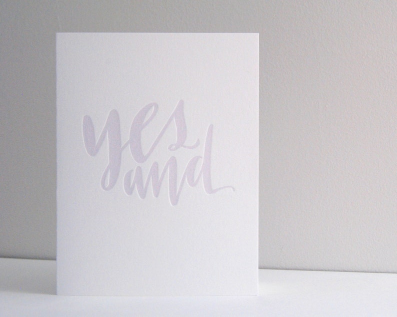 Yes And Letterpress Card Howl Paper Studio image 1