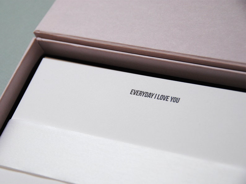 Everyday I Love You Collection Luxe Letterpress Notecard Set Howl Paper Studio image 5