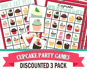 Party Game Pin the Candle on the Cupcake Printable Game - Etsy