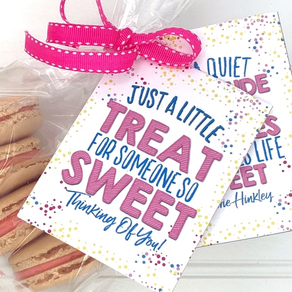 LDS Ministering Gift Idea, Thinking of You Ministering Treat Card, A Treat for Someone Sweet, Ministering Idea, LDS Ministering Treat Tag