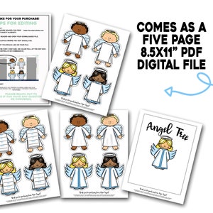 Angel Tree Kit, Angel Tree Sign, Angel Tree Sign Ups, Printable Angel ...