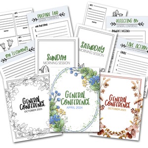 General Conference Journal, General Conference Journal, General Conference Notebook for Women, LDS Journal, Printable, LDS Young Women