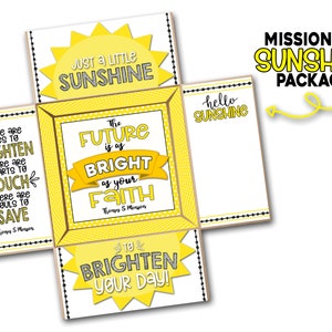 Pacote Missionário SUD de Cuidados com o Sol, Decorações de Caixa Missionária para Impressão, Correio Missionário, Presente Missionário, Pacote Missionário SUD, Brilhante