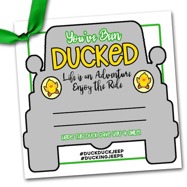 Duck Tags, Rubber Duck Tag, Duck Game Tags, Printable, You've Been Ducked, Ducked Tags, Printables, Instant Download