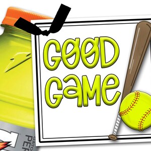 Softbal Treat Tags, Softbal Good Luck Favor Tags, Goed spel, Softball Game Treat Tag, Treat Tag, Softbal Toernooi, Softbal Printable