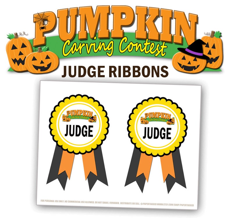 Pumpkin Carving Contest Printable Forms Packet Pumpkin Etsy