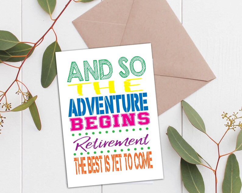 Retirement Card Greeting Card Printable Retirement Card - Etsy
