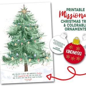 Regalo de Navidad Misionero, Árbol de Navidad Misionero Imprimible, Regalo Misionero SUD, Regalo de Navidad Misionero Santo de los Últimos Días, Misionero