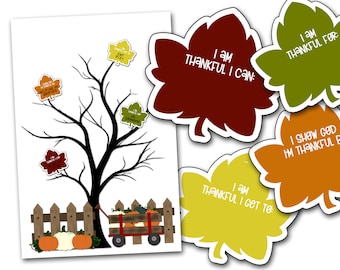 Árbol de gratitud de Acción de Gracias, Hojas de gratitud, Actividad del Día de Acción de Gracias, Actividad de gratitud, Estoy agradecido, Inspirador, Árbol agradecido