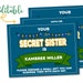 Young Women Girls Camp Secret Sister Cards, LDS Young Women Girls Camp, Editable, LDS Girls Camp ...