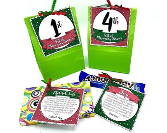 12 Days of Christmas Missionary Gift, Missionary Countdown to Christmas, 12 Days of Christmas Gift Tags, Twelve Days of Christmas Gifts, LDS