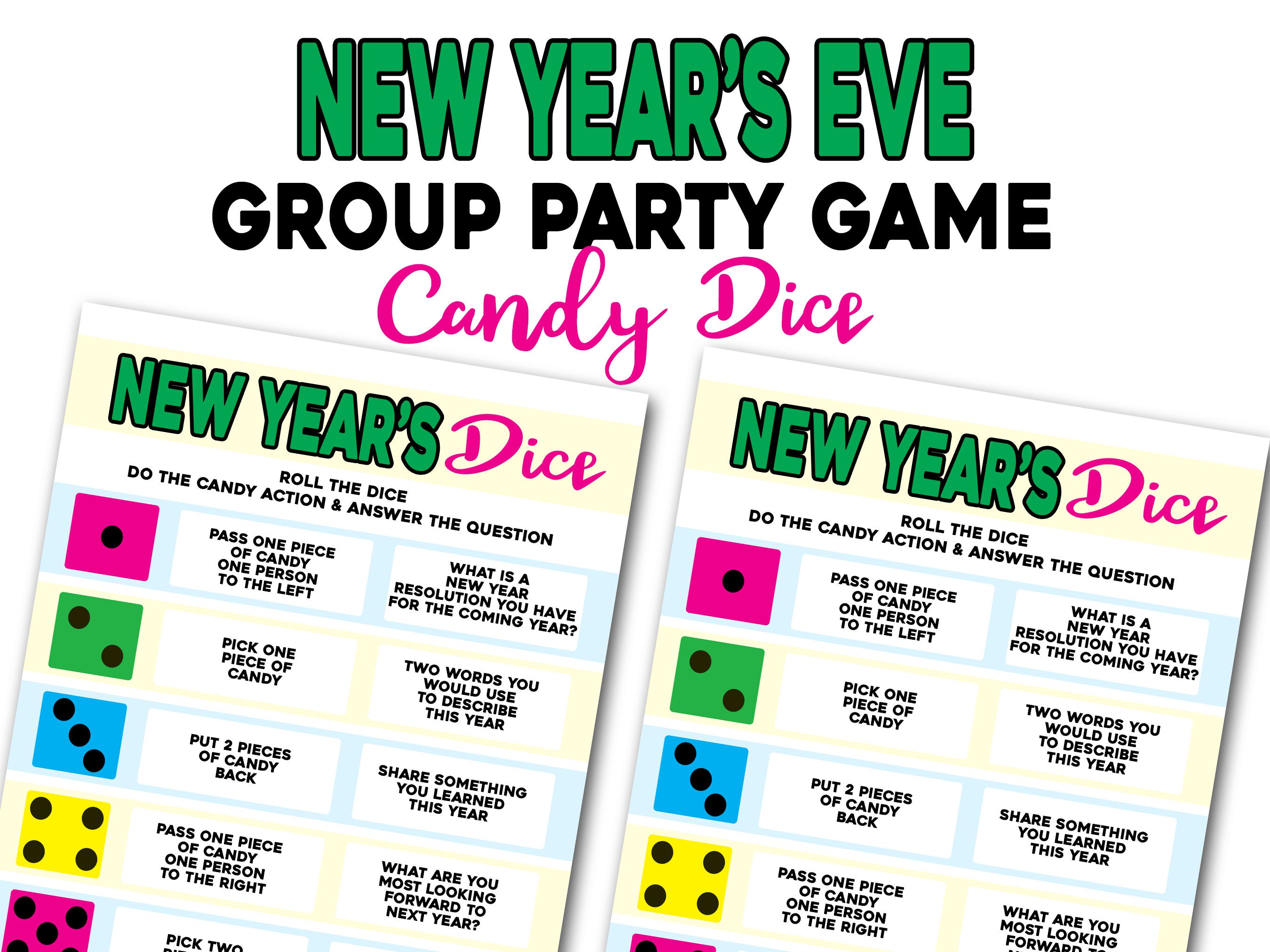 New Year's Eve Group Party Game Family Friendly New - Etsy