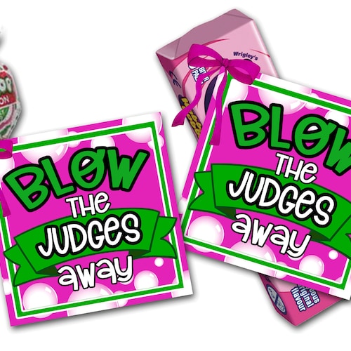 Dance Competition Good Luck Favor Tags Blow the Judges Away - Etsy