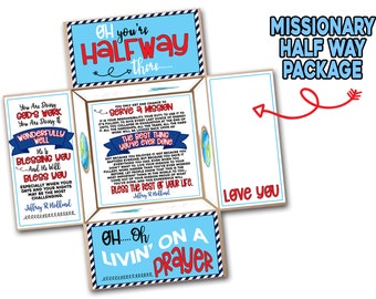 LDS Missionary Halfway Care Package, Printable Missionary One Year Package, One Year Out Package, Halfway Package, LDS Missionary Package