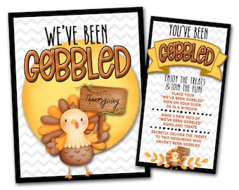 You've Been Gobbled Printable Bundle We've Been - Etsy