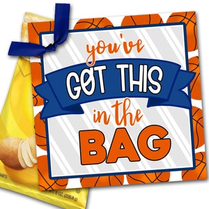 Basketball Treat Tag, Basketball Good Luck Favor Tag, Chip tag, Basketball Game Treat Tag, Tournoi de basket-ball, Basketball Team Treat