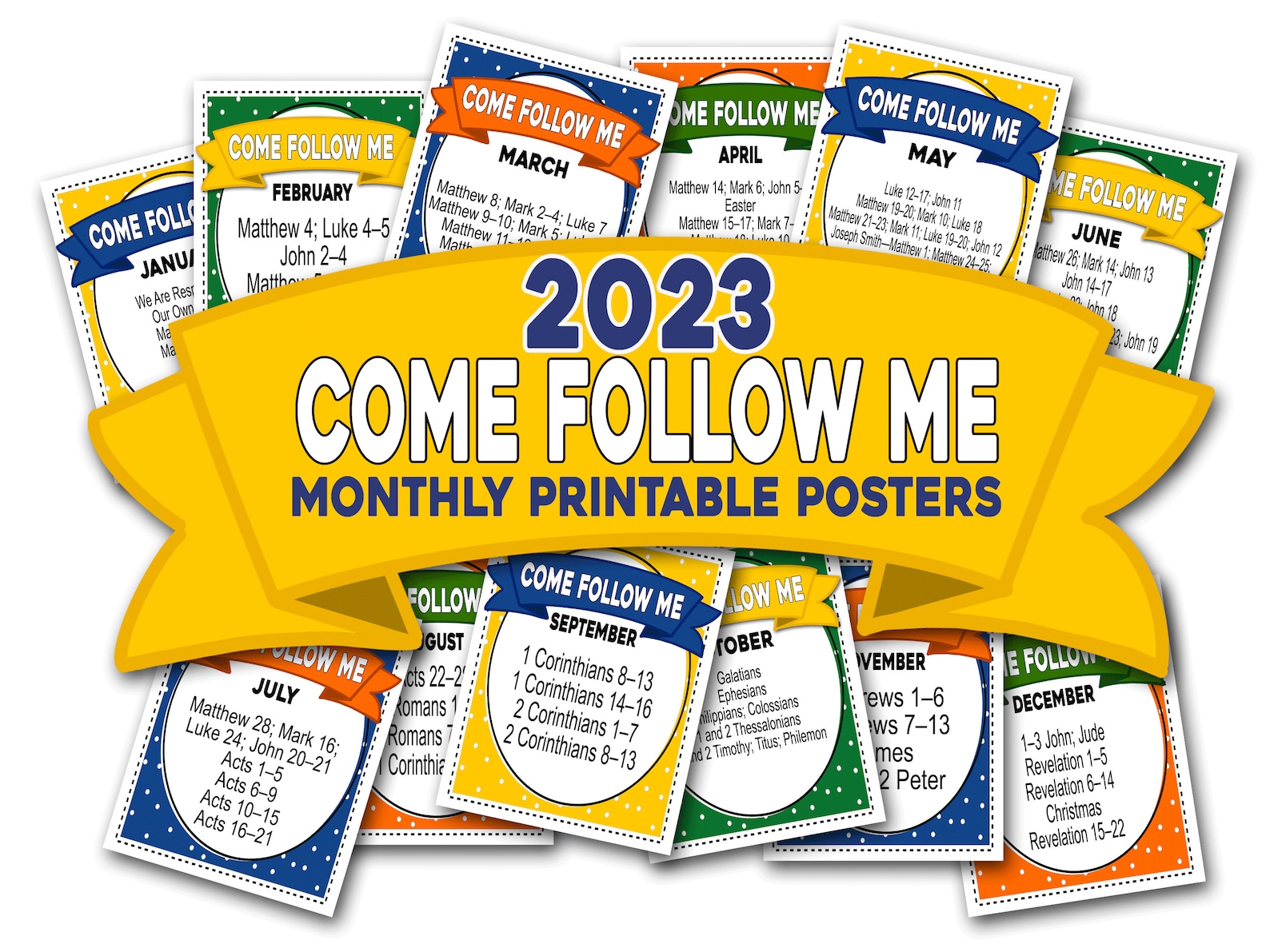 2023 Come Follow Me Posters LDS Come Follow Me New Testament Etsy UK