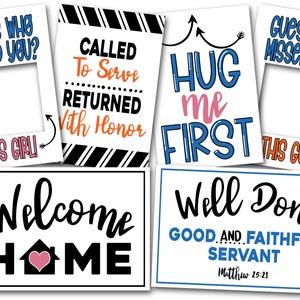 Missionary Posters, Mission Welcome Home Posters, Missionary Airport Poster, Homecoming Poster, Good and Faithful, LDS Mission, Printable