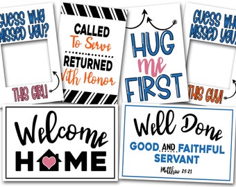 Missionary Posters, Mission Welcome Home Posters, Missionary Airport Poster, Homecoming Poster, Good and Faithful, LDS Mission, Printable