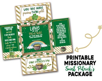 HLT Missionar Saint Patricks Day Care Paket, druckbares Missionar Saint Patricks Day Paket, HLT Care Paket, HLT Missionar Paket