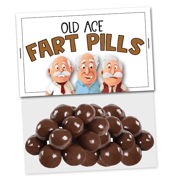 Gag Gift, White Elephant Gifts, Gag Gifts for Men, Prank Candy, Over the Hill, Gag Gifts for Christmas, Fart Pills, Funny Birthday