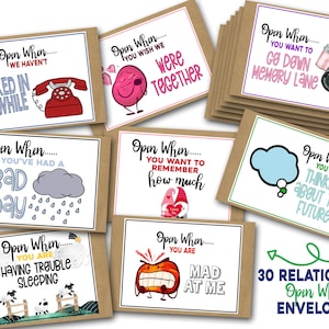 Abrir cuando sobres para relaciones, Novio abrir cuando cartas, relación de larga distancia, abrir cuando tarjetas para marido, despliegue militar