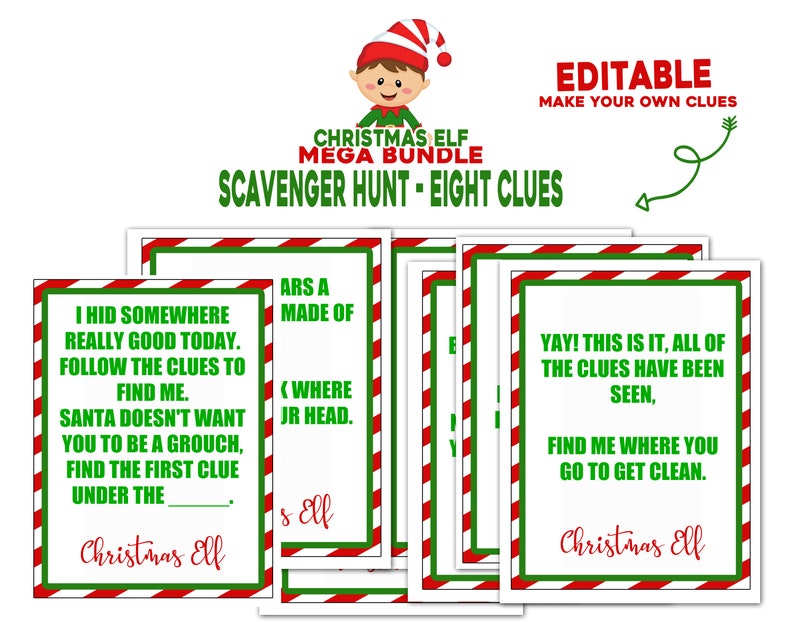 Elf Idea, Easy Elf Ideas, Printable Elf Ideas, Quick Elf Ideas, Family Tradition, Christmas Elf Idea, Last Minute Elf Printable, Mega Bundle image 8