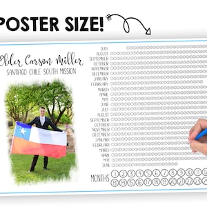 Mission Countdown Poster, LDS Mission Countdown, Latter Day Saint Mission, Mission Countdown, Postergröße, LDS Mission Countdown Poster
