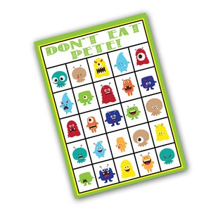 Monster Bingo and Don't Eat Pete Combo Pack, Monster Birthday Party ...