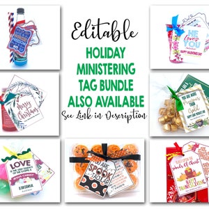 Valentines Ministering Gift, February Ministering Card, Ministering Handout, Ministering Idea, LDS Ministering Gift Idea, Printable Tag image 6