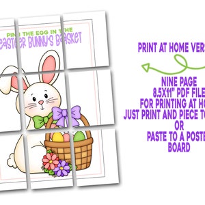 Easter Pin the Egg in the Basket, Easter Game, Printable Easter Party ...