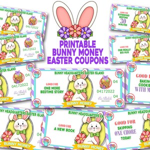 Easter Bunny Coupons, Bunny Money, Easter Bunny Reward Coupons ...