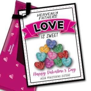 Regalo ministerial de San Valentín, Tarjeta ministerial de febrero, Folleto ministerial, Idea ministerial, Idea de regalo ministerial SUD, Etiqueta imprimible