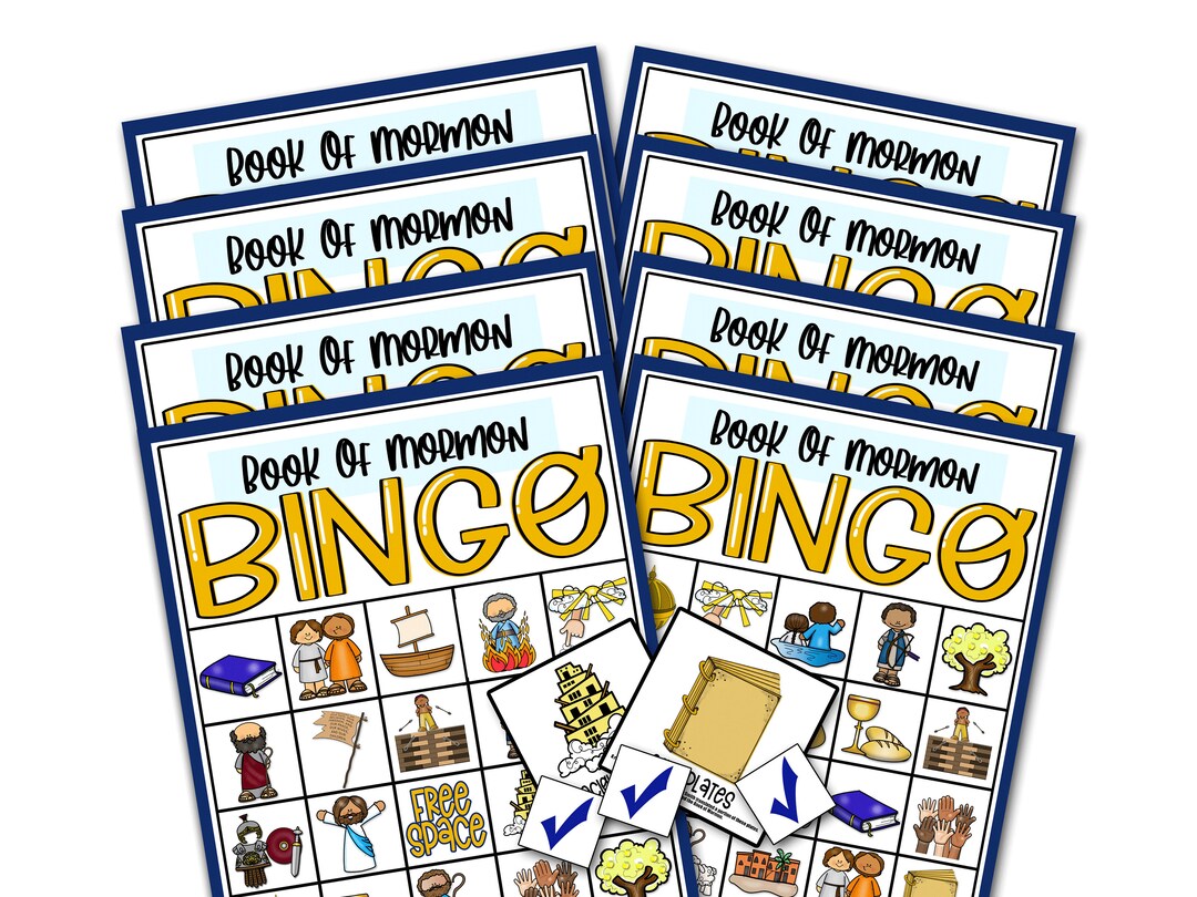 Book of Mormon Bingo, Book of Mormon Activities for Kids, Come Follow ...