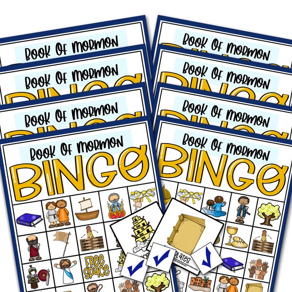 Book of Mormon Bingo, Book of Mormon Activities for Kids, Come Follow Me 2024, Come Follow Me Bingo, LDS Primary Bingo, Printable, LDS Kids