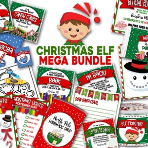 Elfen Aktivitäten, druckbare Elfen Notizen, Notiz von Elf, Elfen Malvorlagen, Elfen Requisiten, Weihnachts Elf Aktivitäten, Elf druckbares Spiel, Mega Bundle