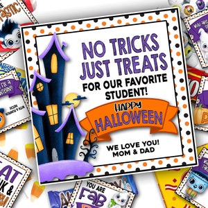 Halloween College Care Package, College Student Halloween Package, No Tricks Just Treats, Printable Package, Halloween Gift Tags, Student