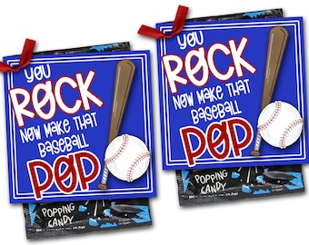 Baseball Treat Tags, Baseball Good Luck Favor Tags, You Rock Make That Baseball Pop, Baseball Game Treat Tag, Treat Tag, Baseball Tournament