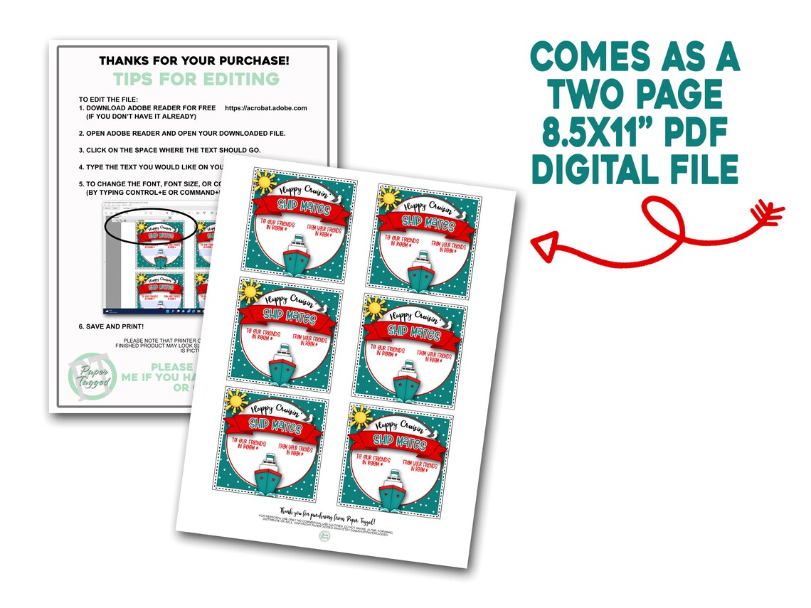 Fish Extender Cabin Gift Exchange Cruise Gift Exchange Tags Etsy