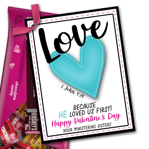 Valentinsgruß-Geschenk, Februar-Gesandtschaftskarte, Seelsorge-Handout, Seelsorge-Idee, HLT-Geschenkidee, druckbare Anhänger