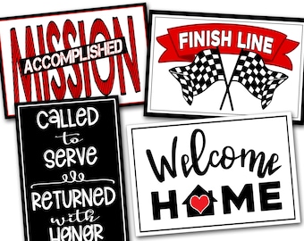 Missionary Posters, Mission Welcome Home Posters, Missionary Airport Poster, Homecoming Poster, Mission Accomplished, LDS Mission, Printable