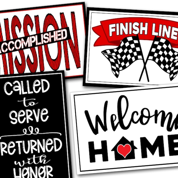 Missionary Posters, Mission Welcome Home Posters, Missionary Airport Poster, Homecoming Poster, Mission Accomplished, LDS Mission, Printable