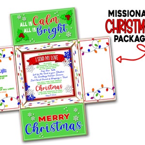 Pacote de Natal Missionário, Pacote de Natal Missionário SUD, Pacote de Cuidados SUD, Pacote Missionário SUD, Correio Missionário, Decoração para Impressão