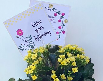 LDS Ministering Gift Idea, Spring Ministering Card, Ministering Handout, Ministering Idea, LDS Ministering Gift Idea, LDS Testimony Quote